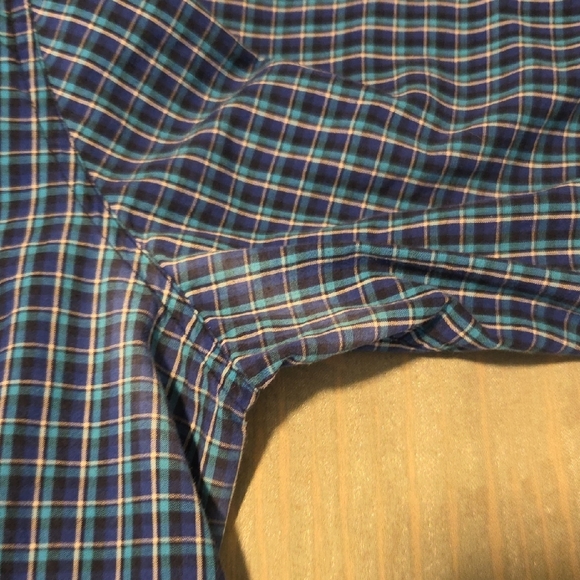 Chaps Navy and Light Blue Plaid Shirt - Picture 2 of 5